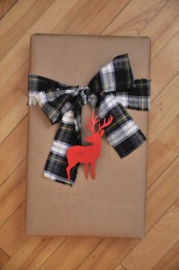 Craft paper, flannel and deer.  This may be my fave...
