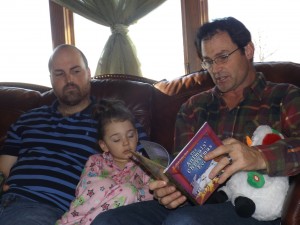 Reading stories with PaPa...