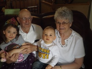 The Phipps' and two of their great-grands!