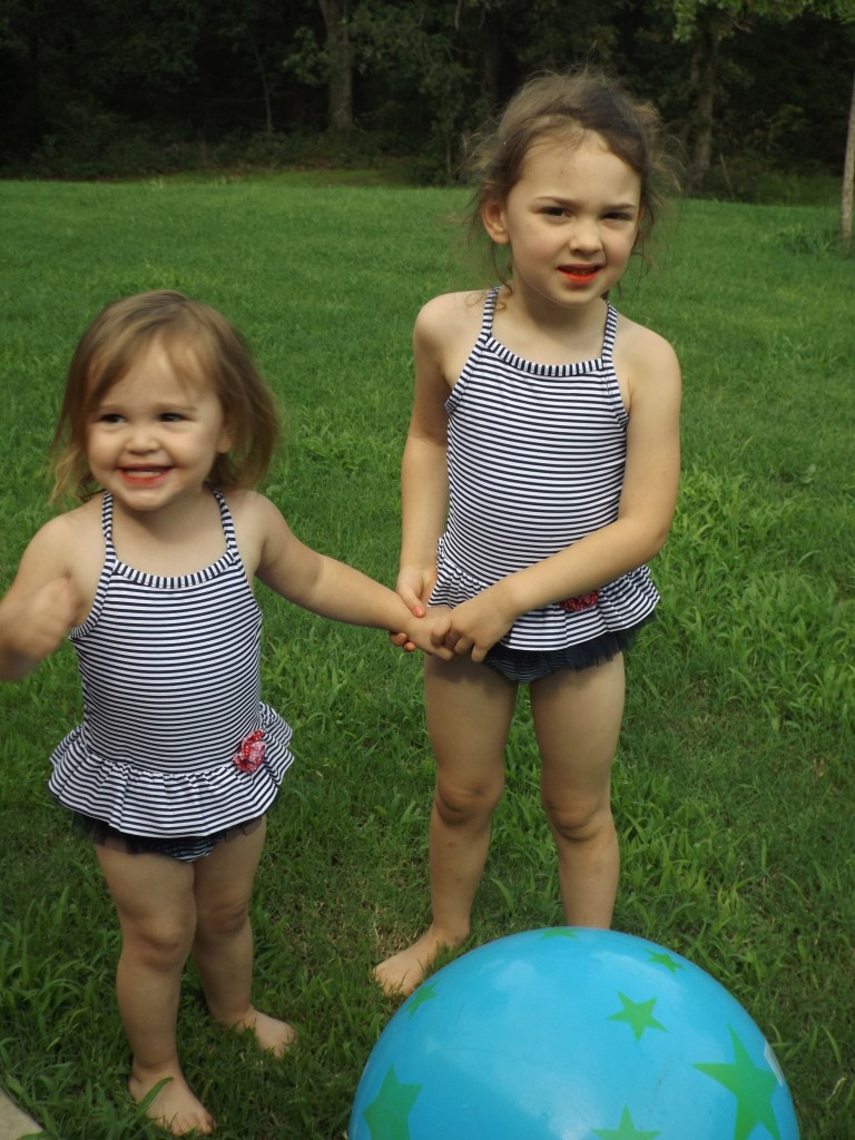 Matching suits from Aunt Tootsie!