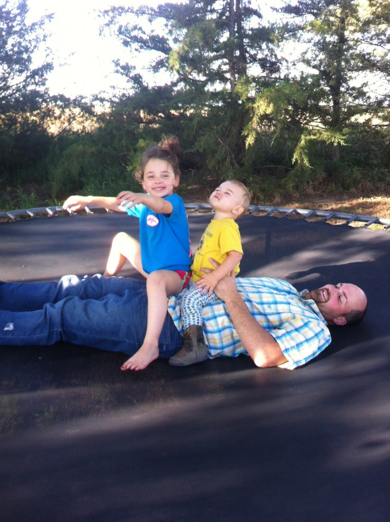 Dads make trampolines more fun...