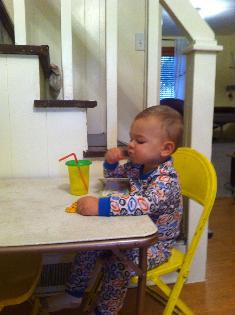 My big boy eating a midnight snack...