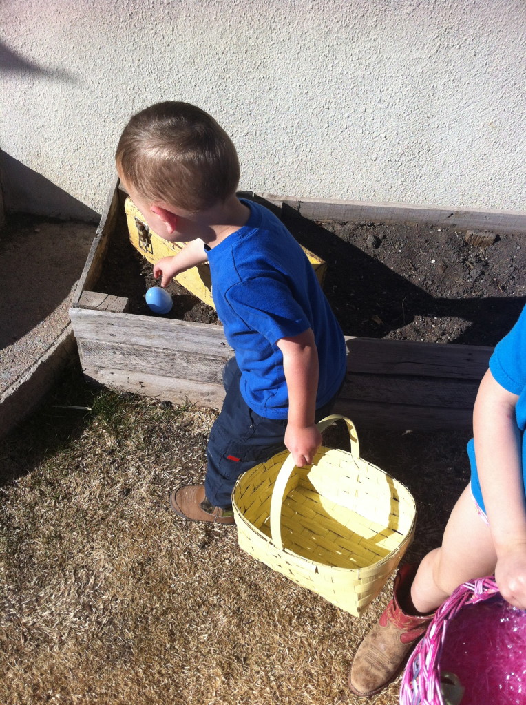 We did a little Easter egg hunting...