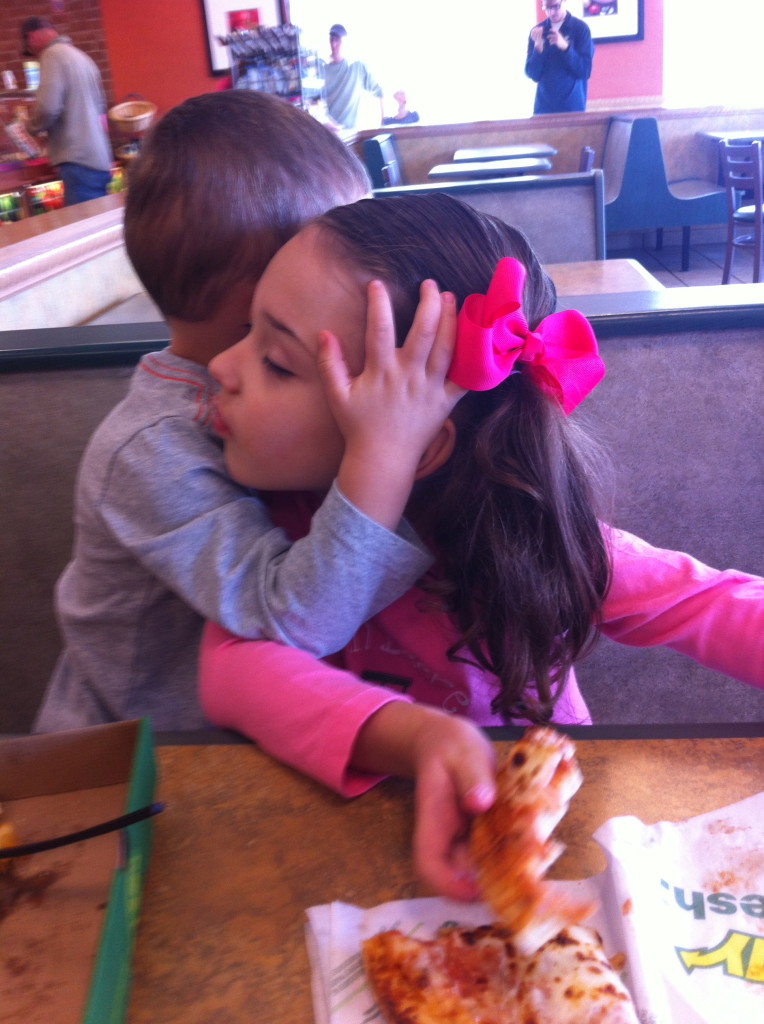Lunchtime hugs