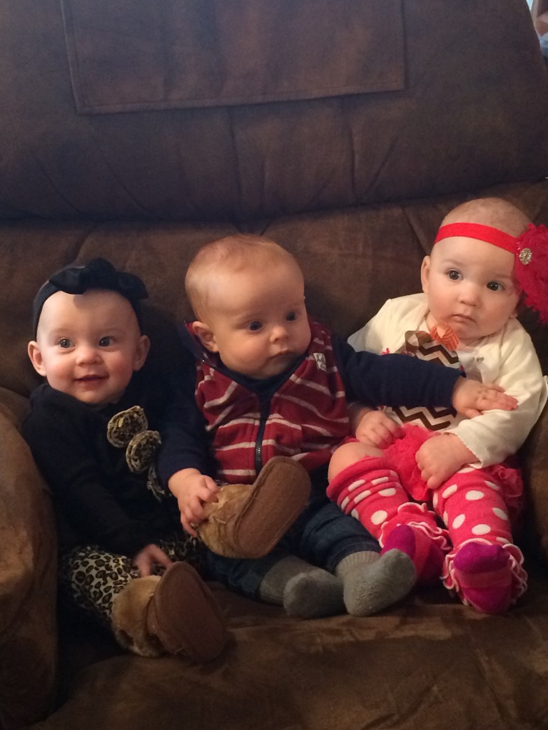Saylor (8 months), Chase (7 months), Sayble (7 months)
