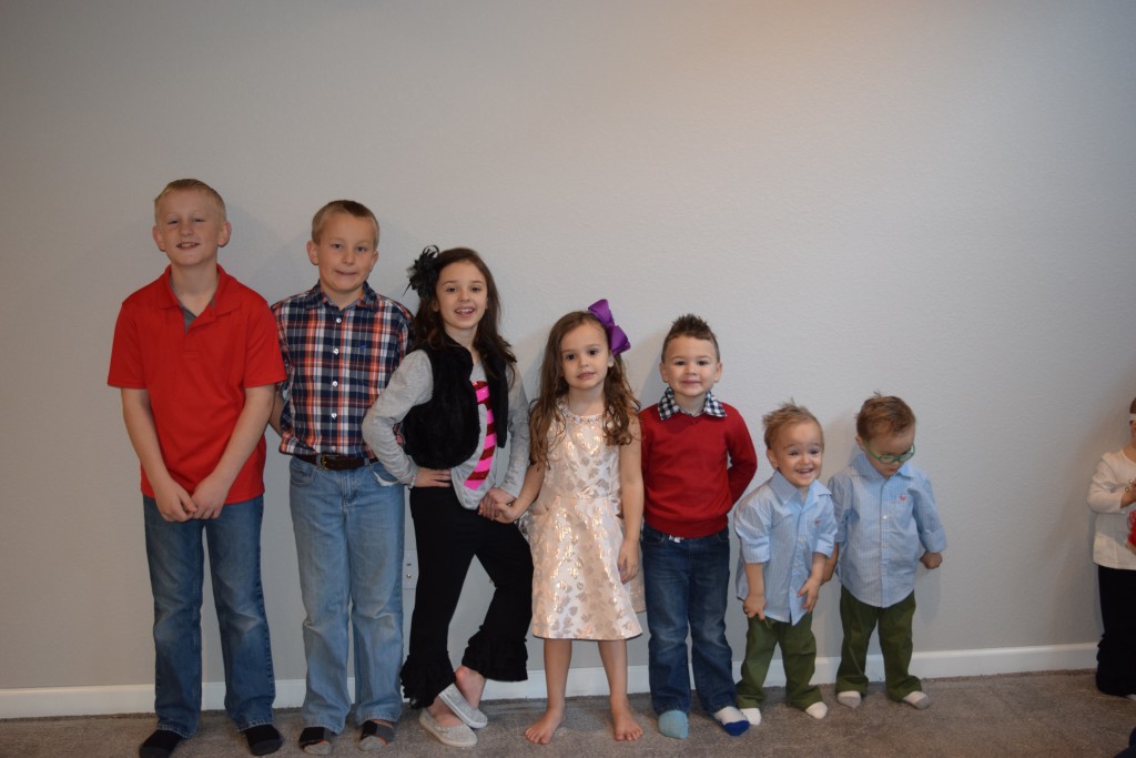 ALMOST all of the grandkids!  (One REALLY didn't want her picture taken - ha!)