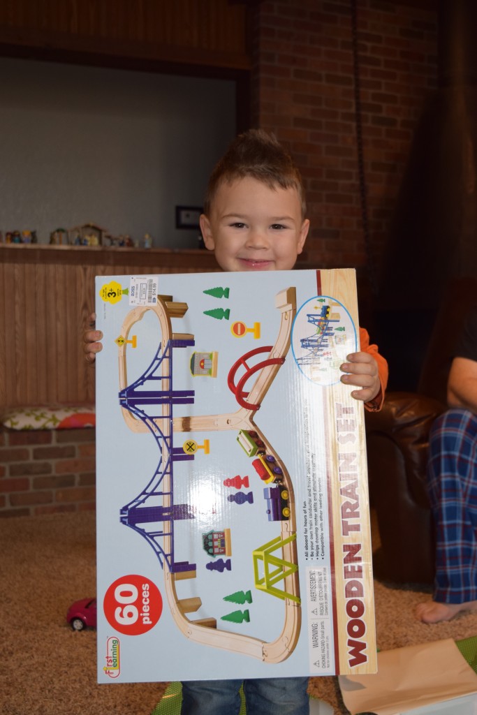 Train tracks might just be his favorite gift - who knew?!
