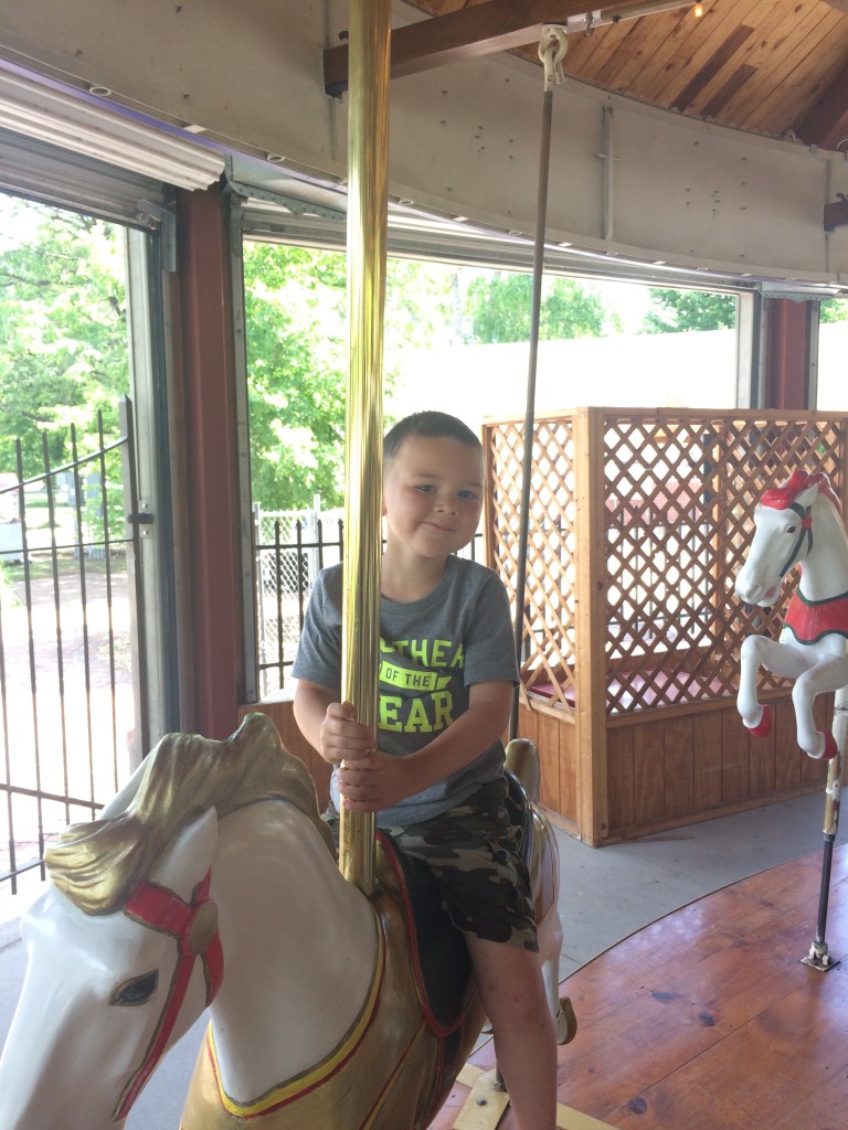 First ride on the carousel